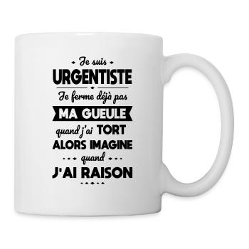 Je suis urgentiste - Je ferme pas ma gueule - Mug blanc - blanc - Droite