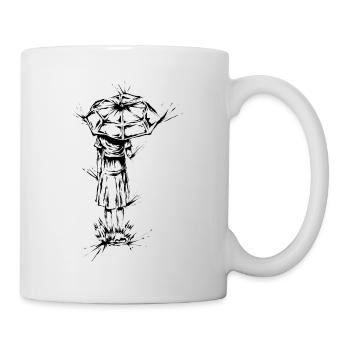 Woman in the rain - Mug - white - Right