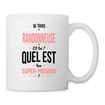 Je suis randonneuse - Super-pouvoir - Mug blanc - blanc - Droite