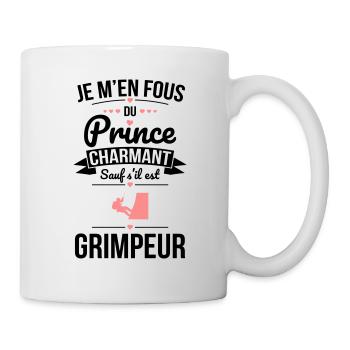 Fous du prince charmant sauf s'il est grimpeur - Mug blanc - blanc - Droite