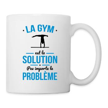 La gym est la solution peu importe le problème - Mug blanc - blanc - Droite