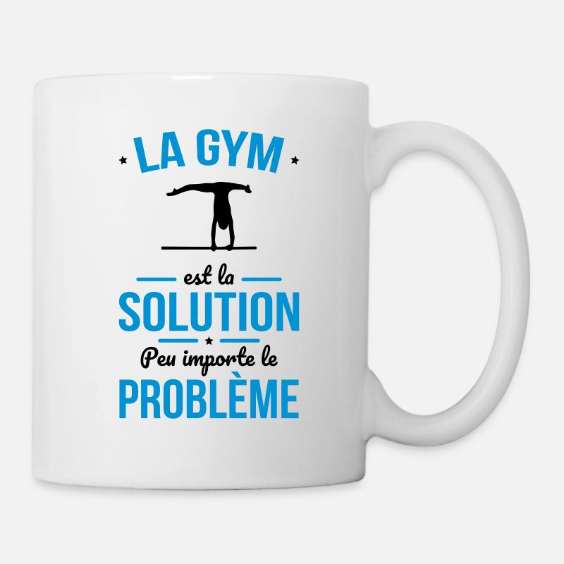 La gym est la solution peu importe le problème - Mug blanc - blanc
