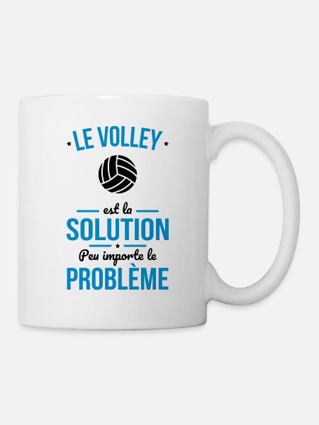 Le volley est la solution peu importe le problème - Mug blanc - blanc