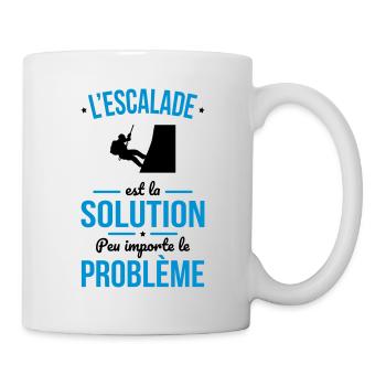 Escalade est la solution peu importe le problème - Mug blanc - blanc - Droite