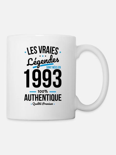 Anniversaire 30 ans - Légendes sont nées en 1993 - Mug blanc - blanc