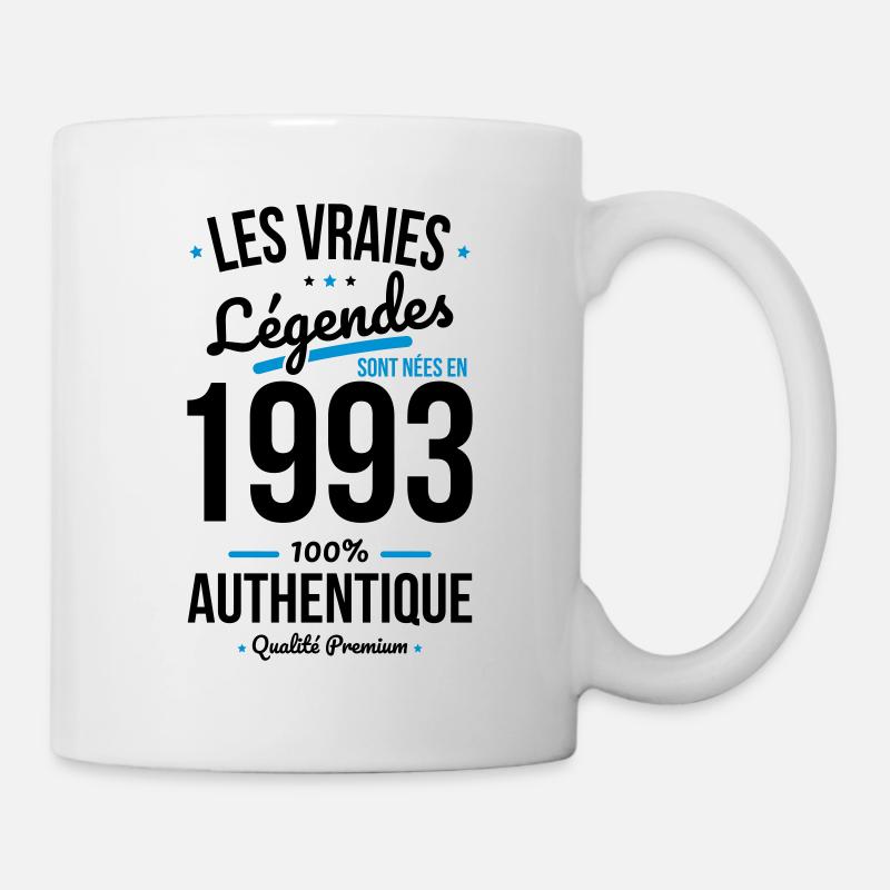 Anniversaire 30 ans - Légendes sont nées en 1993 - Mug blanc - blanc