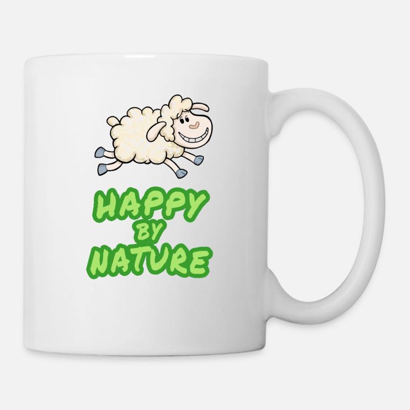 Happy by nature. Happy sheep. - Mug - white