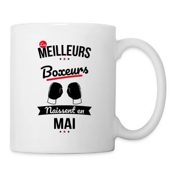 Les meilleurs boxeurs naissent en Mai - Mug blanc - blanc - Droite