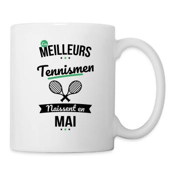 Les meilleurs tennismen naissent en Mai - Mug blanc - blanc - Droite