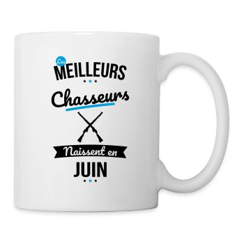 Les meilleurs chasseurs naissent en Juin - Mug blanc - blanc - Droite