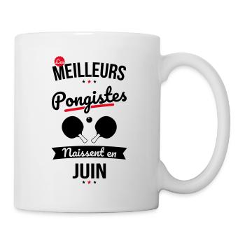 Les meilleurs pongistes naissent en Juin - Mug blanc - blanc - Droite
