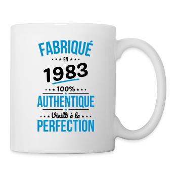 Anniversaire 40 ans - Fabriqué en 1983 - Mug blanc - blanc - Droite