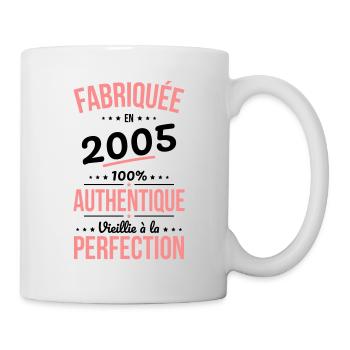 Anniversaire 20 ans - Fabriquée en 2005 - Mug blanc - blanc - Droite