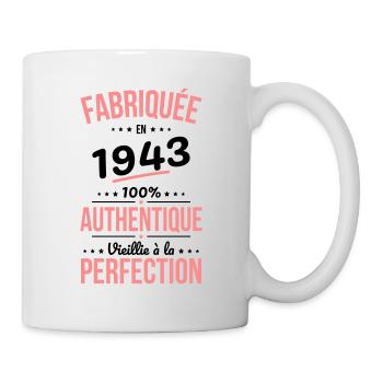 Anniversaire 81 ans - Fabriquée en 1943 - Mug blanc - blanc - Droite