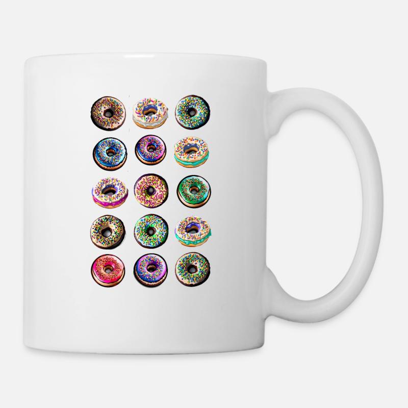 Donuts Humor Design - Mug blanc - blanc