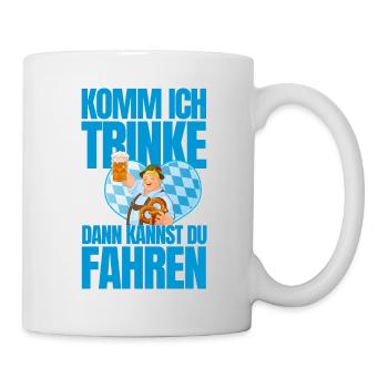 Komm ich trinke dann kannst du fahren - Tasse - Weiß - Rechts