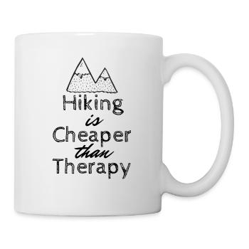 Hiking is my Therapy - Mug - white - Right