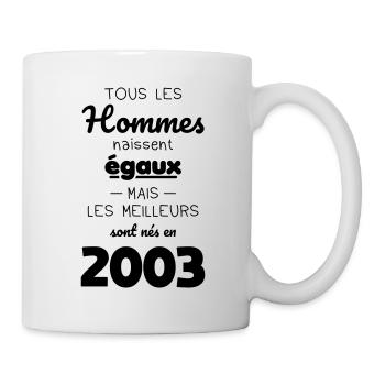 Anniversaire 20 ans - Meilleurs sont nés en 2003 - Mug blanc - blanc - Droite