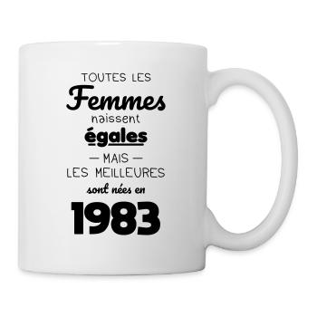 Anniversaire 40 ans - Meilleures sont nées en 1983 - Mug blanc - blanc - Droite