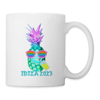 Ibiza,Urlaub, Ibiza 2023, Party, Ananas - Tasse - Weiß - Rechts