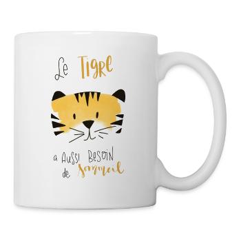 petit tigre rigolo pour petits aventuriers - Mug blanc - blanc - Droite
