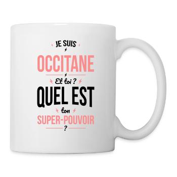 Je suis Occitane - Super-pouvoir - Cadeau Humour - Mug blanc - blanc - Droite
