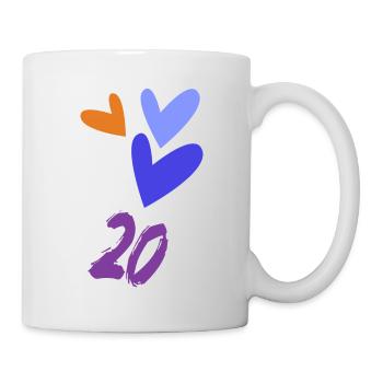 20. 20 YEARS. 20th ANNIVERSARY. 20TH ANNIVERSARY. - Mug - white - Right
