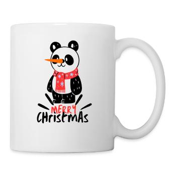 Panda Merry Christmas Weihnachten Xmas pandabär - Tasse - Weiß - Rechts