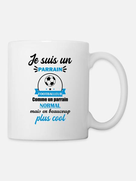 parrain footballeur, cadeau football, foot - Mug blanc - blanc
