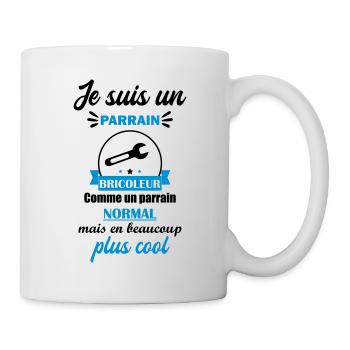 parrain bricoleur, cadeau parrain, bricolage - Mug blanc - blanc - Droite