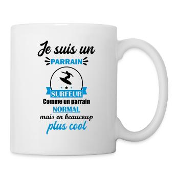 parrain surfeur cool, cadeau sufeur - Mug blanc - blanc - Droite