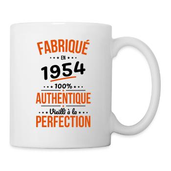 Anniversaire 70 ans - Fabriqué en 1954 - Mug blanc - blanc - Droite