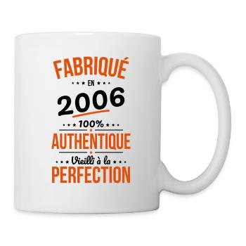Anniversaire 18 ans - Fabriqué en 2006 - Mug blanc - blanc - Droite