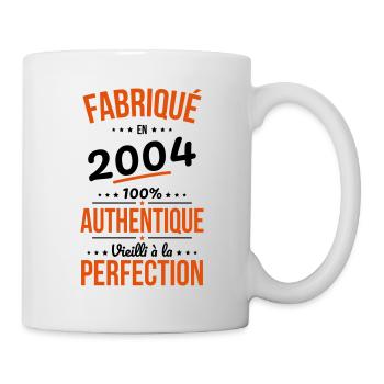Anniversaire 20 ans - Fabriqué en 2004 - Mug blanc - blanc - Droite