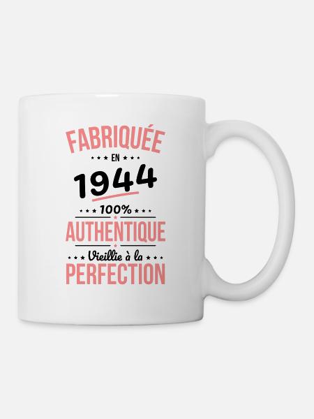Anniversaire 80 ans - Fabriquée en 1944 - Mug blanc - blanc