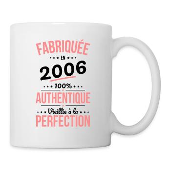 Anniversaire 18 ans - Fabriquée en 2006 - Mug blanc - blanc - Droite