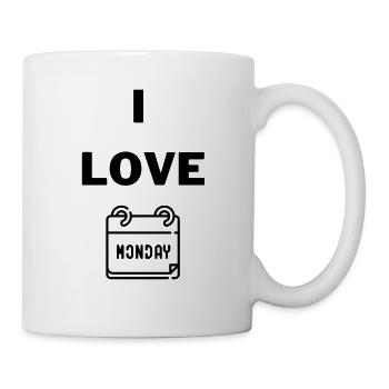 I love Monday - Tasse - Weiß - Rechts
