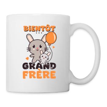 bientot grand frère - Mug blanc - blanc - Droite