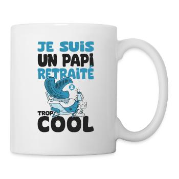 Papy retraité cool cadeau drôle grand-père - Mug blanc - blanc - Droite