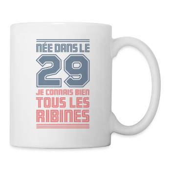 Geboren im 29. Jahrhundert, kenne ich alle Ribines! - Tasse - Weiß - Rechts