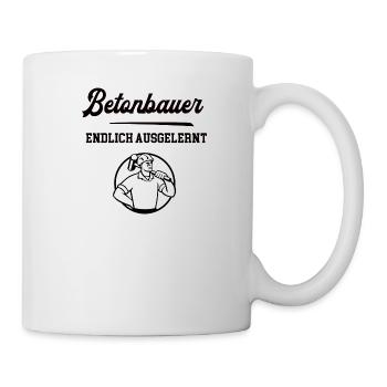 Betonbauer Ausbildung Bestanden Azubi Betonbau - Tasse - Weiß - Rechts