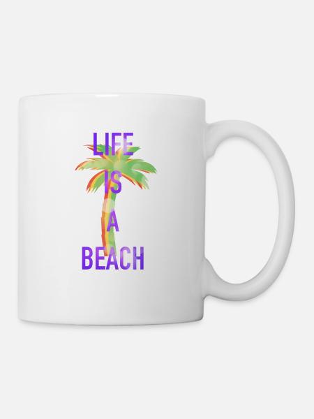 La vie est une plage - Mug blanc - blanc