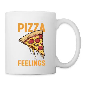 I Want Pizza Not Feelings 4 - Tasse - Weiß - Rechts