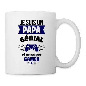 Je suis un papa génial et un super gamer - Mug blanc - blanc - Droite