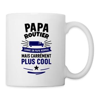 Papa routier – plus cool qu’un papa normal - Mug blanc - blanc - Droite