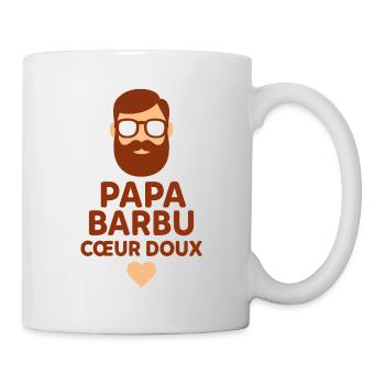 Papa barbu, cœur doux cadeau fête des pères Noël - Mug blanc - blanc - Droite