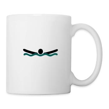 Delfinschwimmen - Tasse - Weiß - Rechts