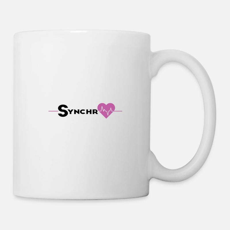 synchro herz - Tasse - Weiß