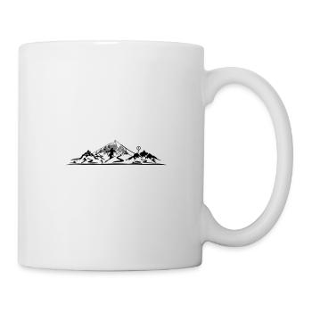 SKI MOUNTAINS GONDOLA skyline silhouette - Mug - white - Right