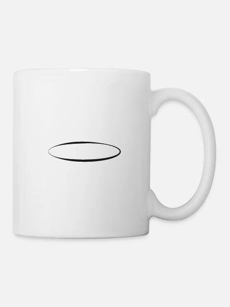 Ovaler Kreis - Tasse - Weiß